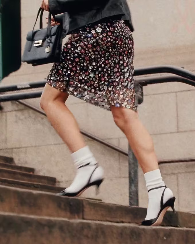 Embellished layered slip skirt | J. Crew US