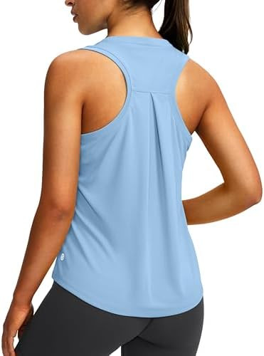 Women's Workout Tops Racerback Athletic Tank Tops Sleeveless Loose Fit Yoga Running Gym Shirts fo... | Amazon (US)