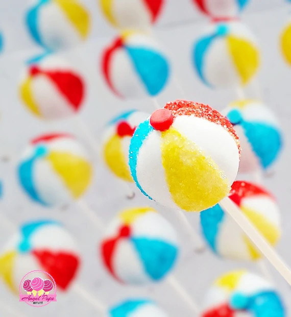Beach Ball cake pops | Etsy (US)