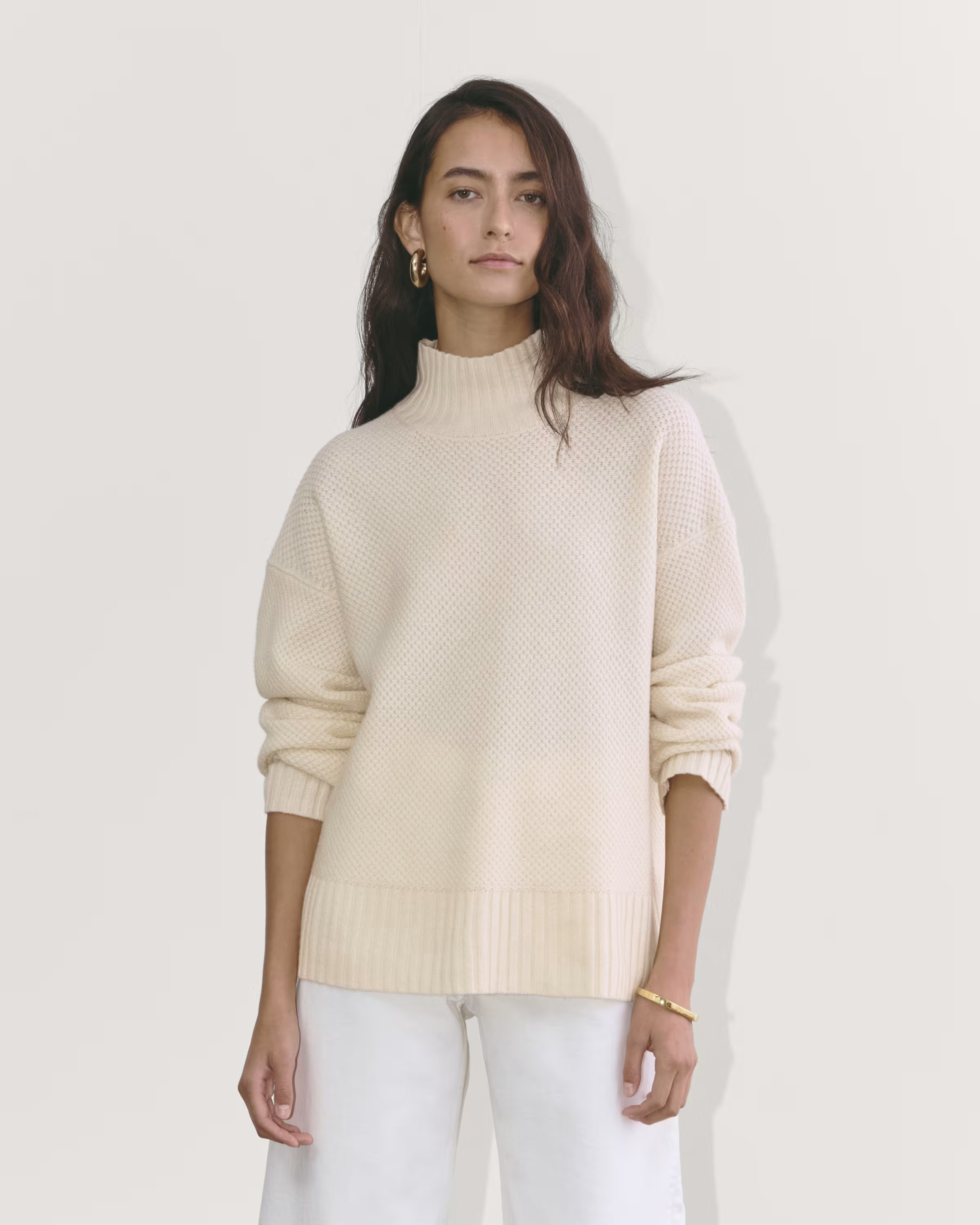 The Honeycomb Funnel Neck in Wool Cashmere | Everlane