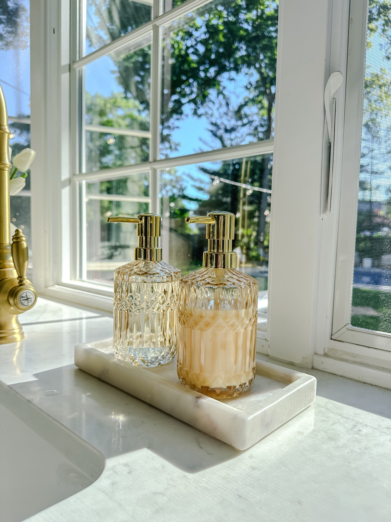 These best-sellers are a follower favorite. These glass soap dispensers and tray are like jewelry for your kitchen. 

#LTKHome #LTKSaleAlert #LTKFindsUnder50