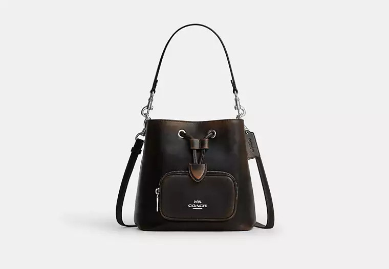 Rowan Bucket Bag With Pocket In Loved Leather | Coach (US)