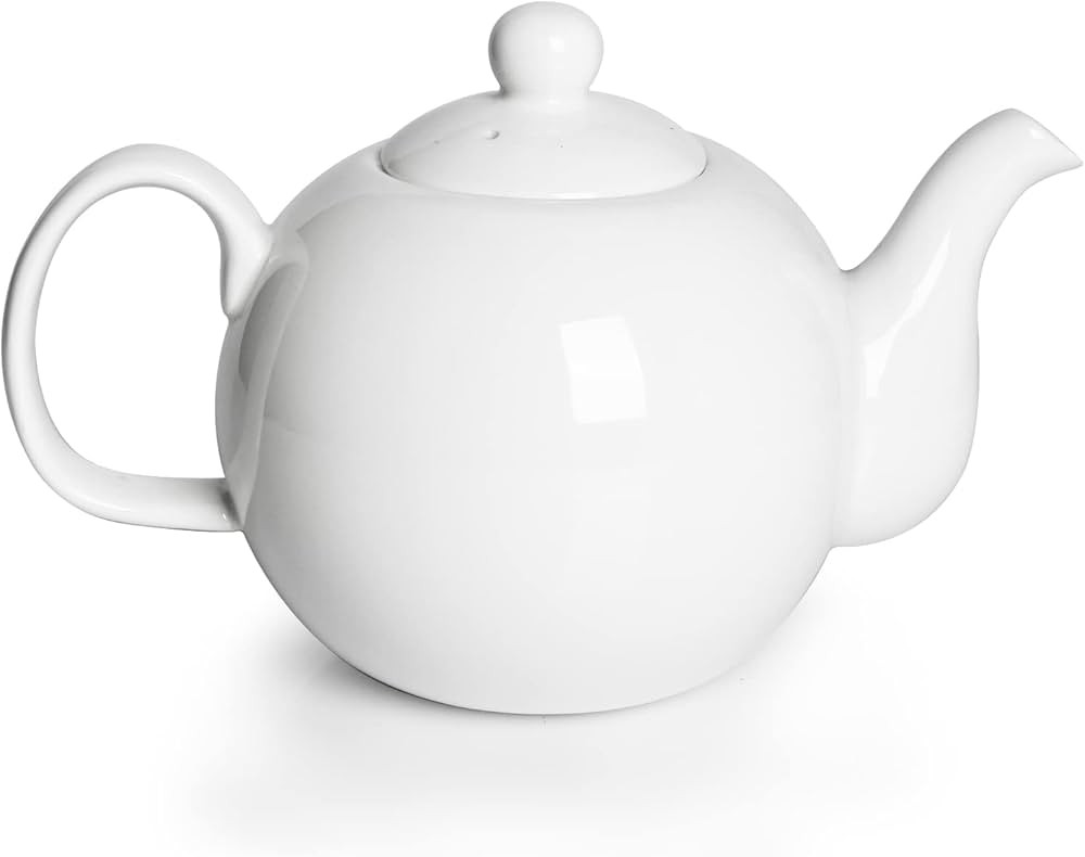KitchenTour English Porcelain Tea Pots -37oz for Blooming&Loose Leaf, Fine Serving Ceramic Tea Po... | Amazon (US)