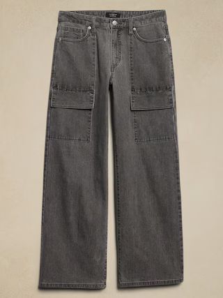 Mid-Rise Straight Cargo Jean | Banana Republic Factory