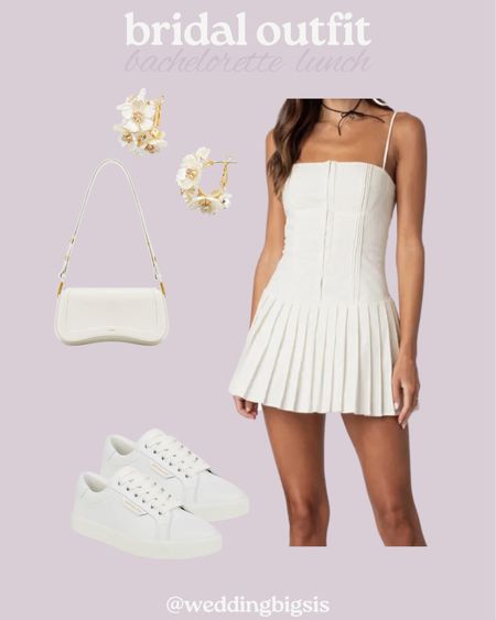 The perfect bridal outfit🤍🫶🏼 whether it’s a bachelorette lunch look or trying on your wedding dress - this comfy and cute look is perfect for brides!

Bridal fashion, bride outfit, outfit inspiration, outfit idea, honeymoon, wedding, rehearsal dinner, welcome dinner, bridal shower dress, white dress, white outfit, white shoes, bridal accessories 

#LTKwedding #LTKSeasonal