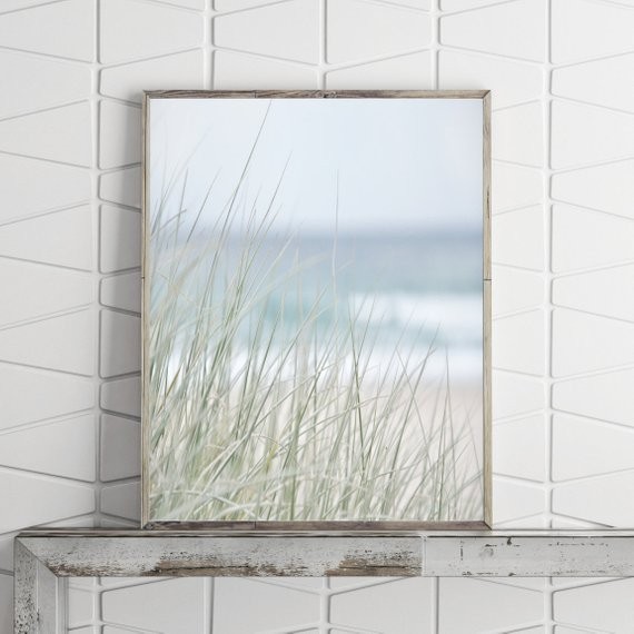 Ocean Print, Beach Decor, Nautical Decor, Beach Grass Photography Prints, Large Wall Art Prints, ... | Etsy (US)
