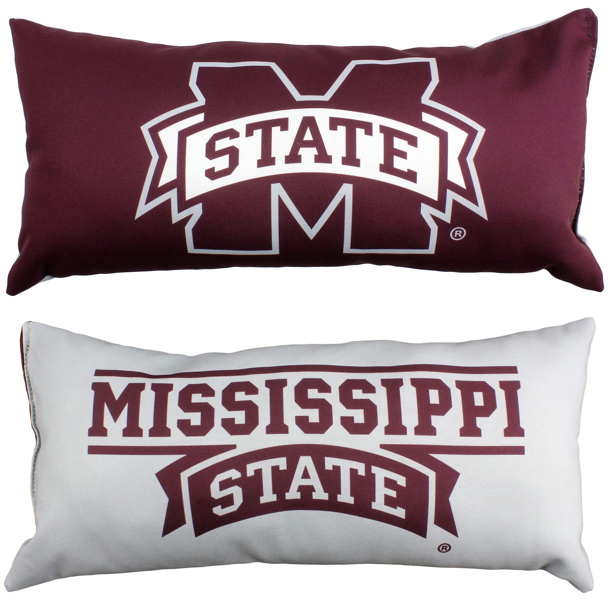 College Covers Solid Color Bolster Travel Pillow, 1 Count (Pack of 1), Mississippi State Bulldogs | Amazon (US)
