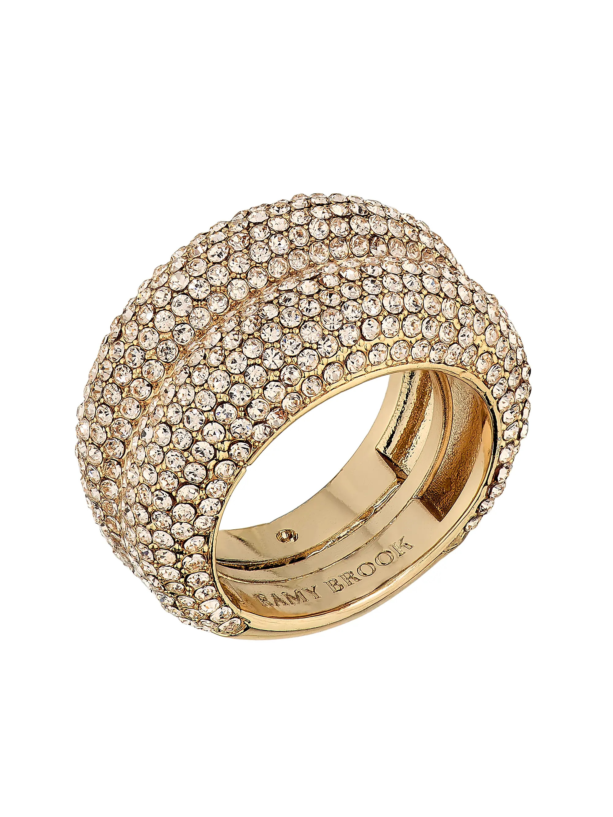 Khatia Goldtone & Crystal Domed Ring | Saks Fifth Avenue