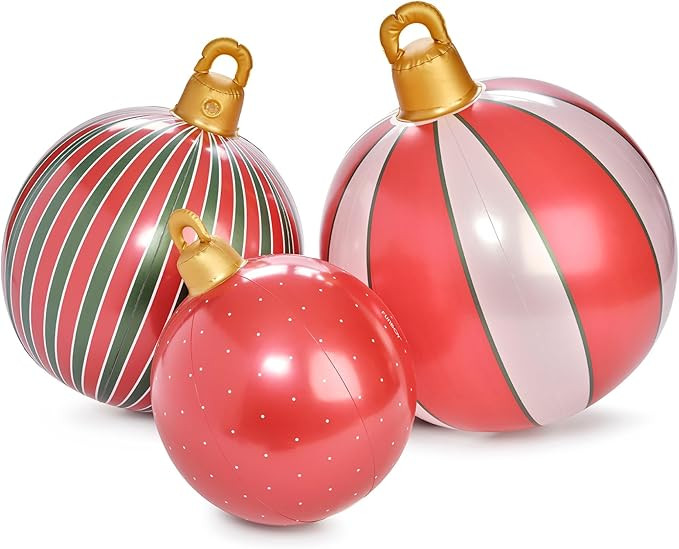 FUNBOY Retro Light Up Inflatable Ornaments – 3 Pack Oversized Holiday Yard Décor with Remote-C... | Amazon (US)