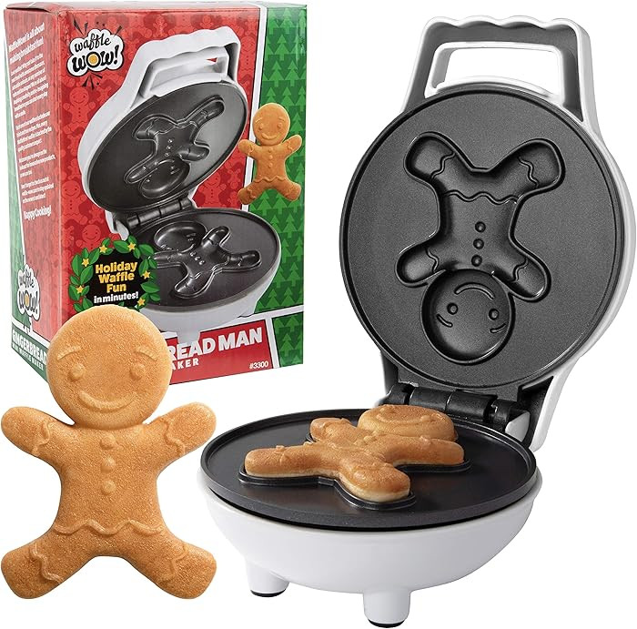 Gingerbread Man Mini Waffle Maker- Make this Christmas Special for Kids w Festive 4" Waffler Iron... | Amazon (US)