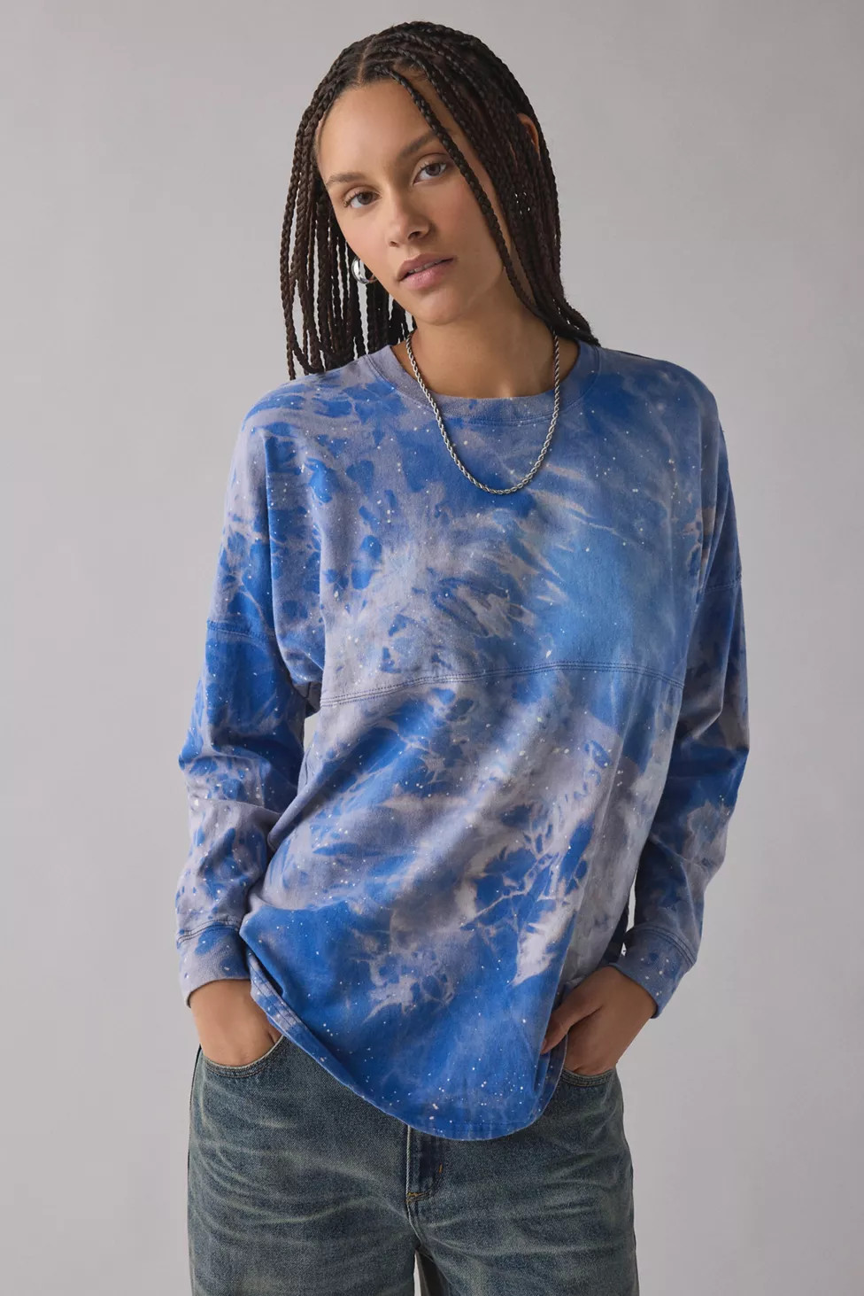 ReMADE By UO Dyed Oversized Long Sleeve Tee | Urban Outfitters (US and RoW)