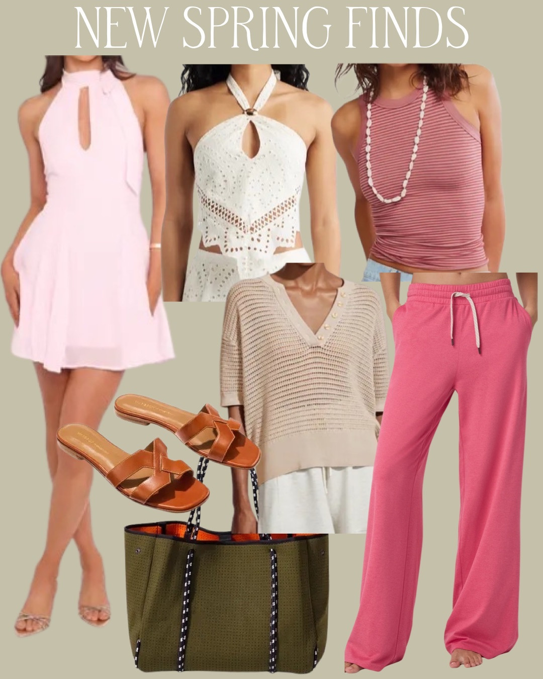 Spring outfit ideas beach
 Bag dresses sweatpants wide leg Vuori 

#LTKSaleAlert #LTKPetite