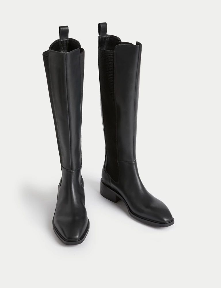 Leather Chelsea Flat Knee High Boots | Marks & Spencer (UK)