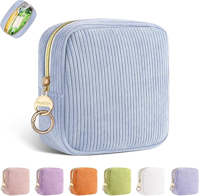 Period Bag for Teen Girls, Corduroy Sanitary Napkin Storage Bag, Menstrual Pad Pouches Tampon Hol... | Amazon (US)