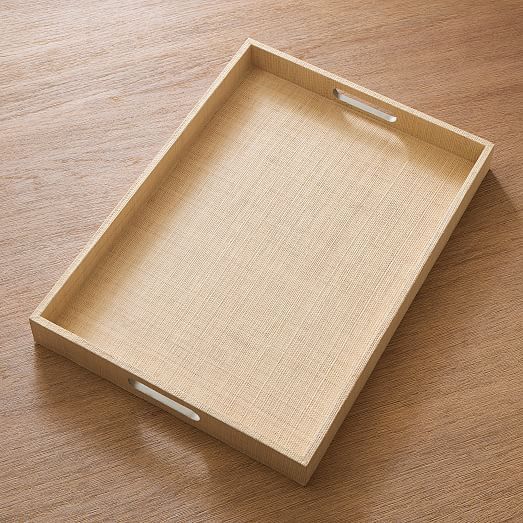 Woven Linen Tray | West Elm (US)