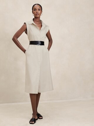 Twill Midi  Shirtdress | Banana Republic Factory