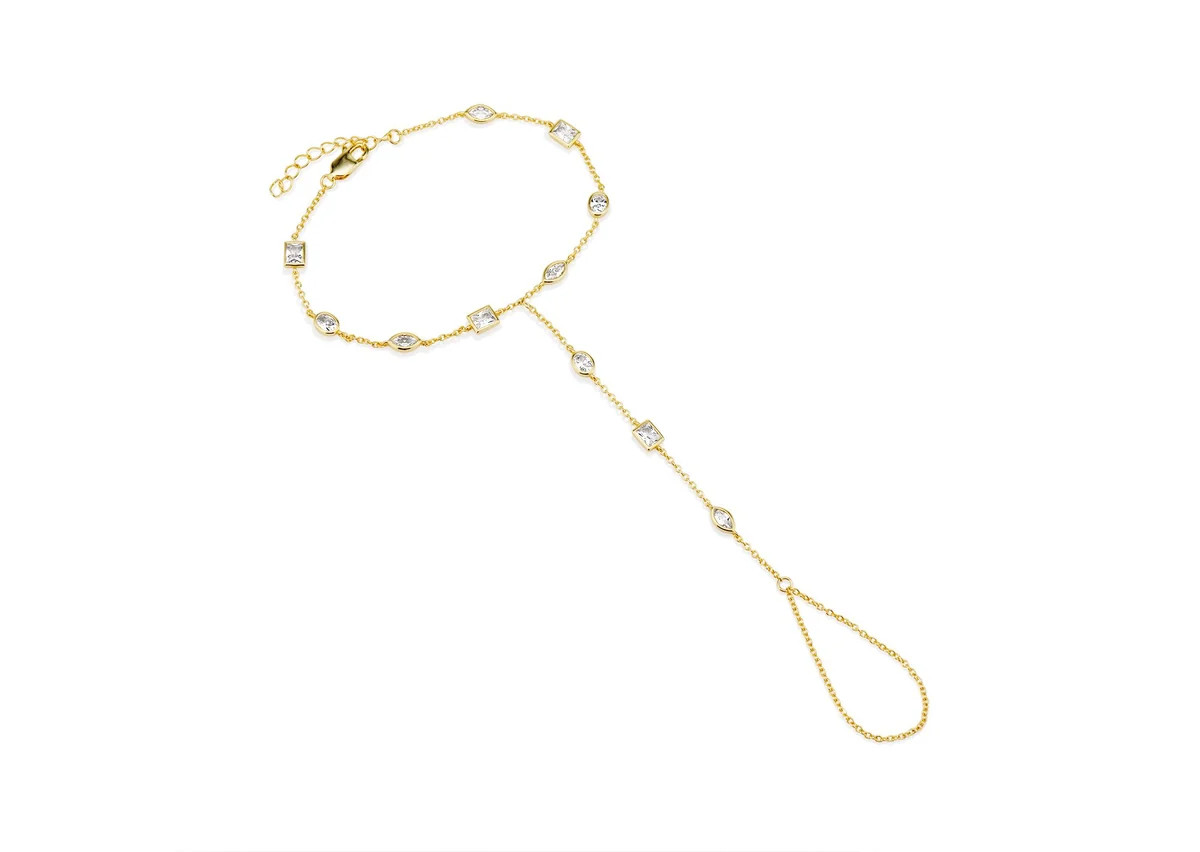 MULTI STONE HAND CHAIN | EP JEWELS 