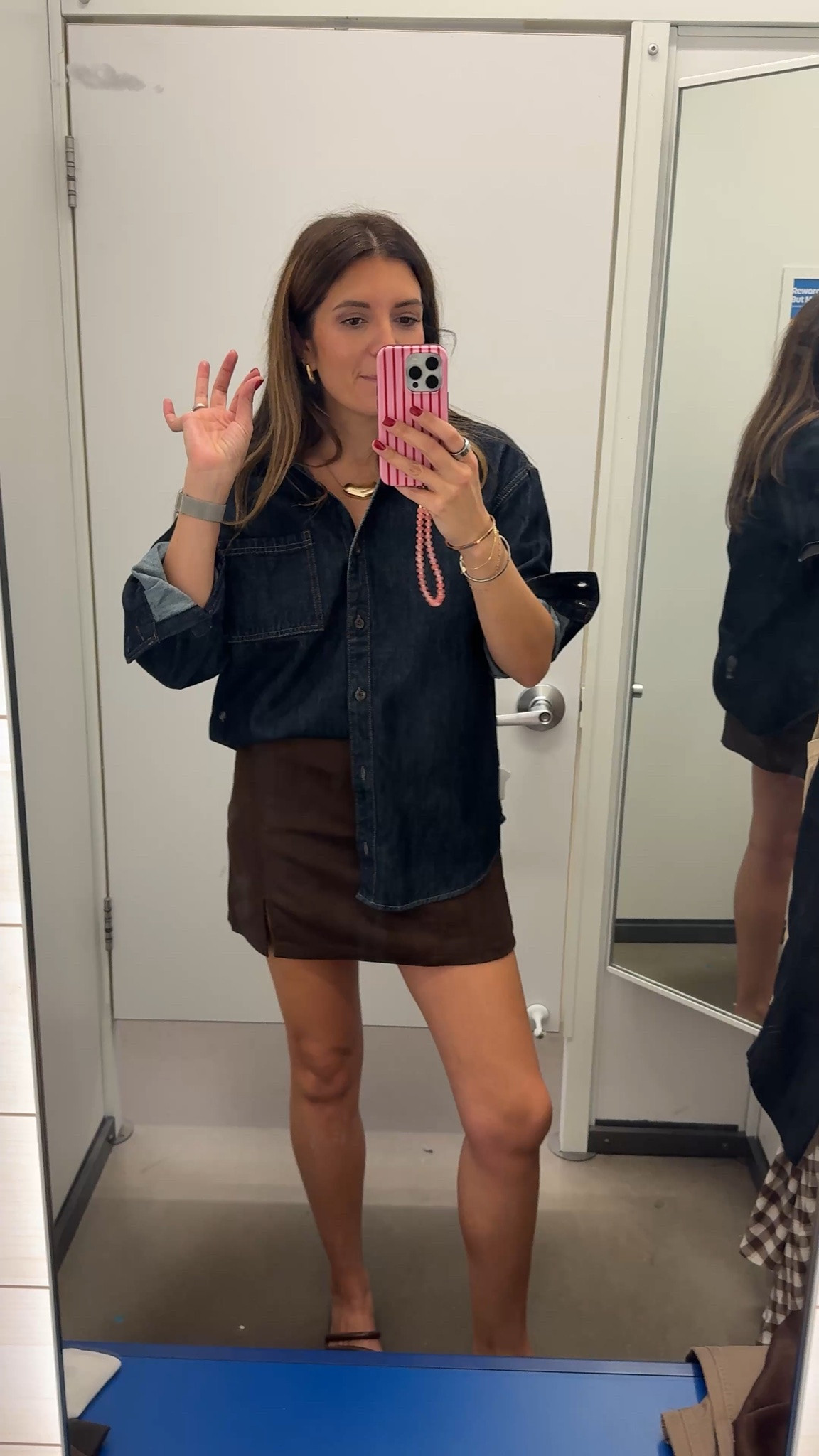 LOVE this old navy outfit for fall! I’m 5’7” in a size XS denim top (size down!!) and a small skirt. Old navy 50% off Labor Day sale!

#LTKSaleAlert #LTKTall #LTKOver40