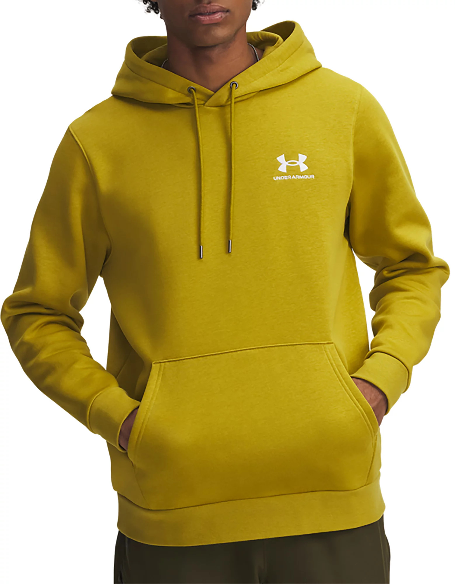 Under Armour Men's Icon Fleece Hoodie, Small, Green Legacy/White | Going Going Gone