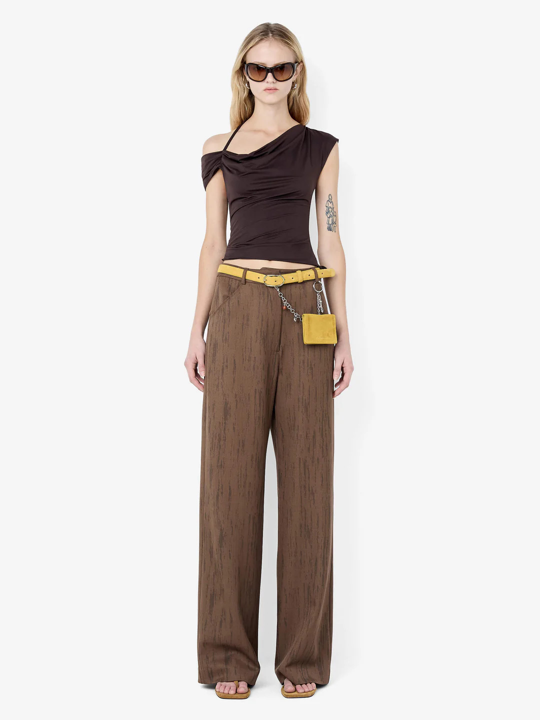 LAURENT PANT - WOODGRAIN CHOC | Bec & Bridge (Global)