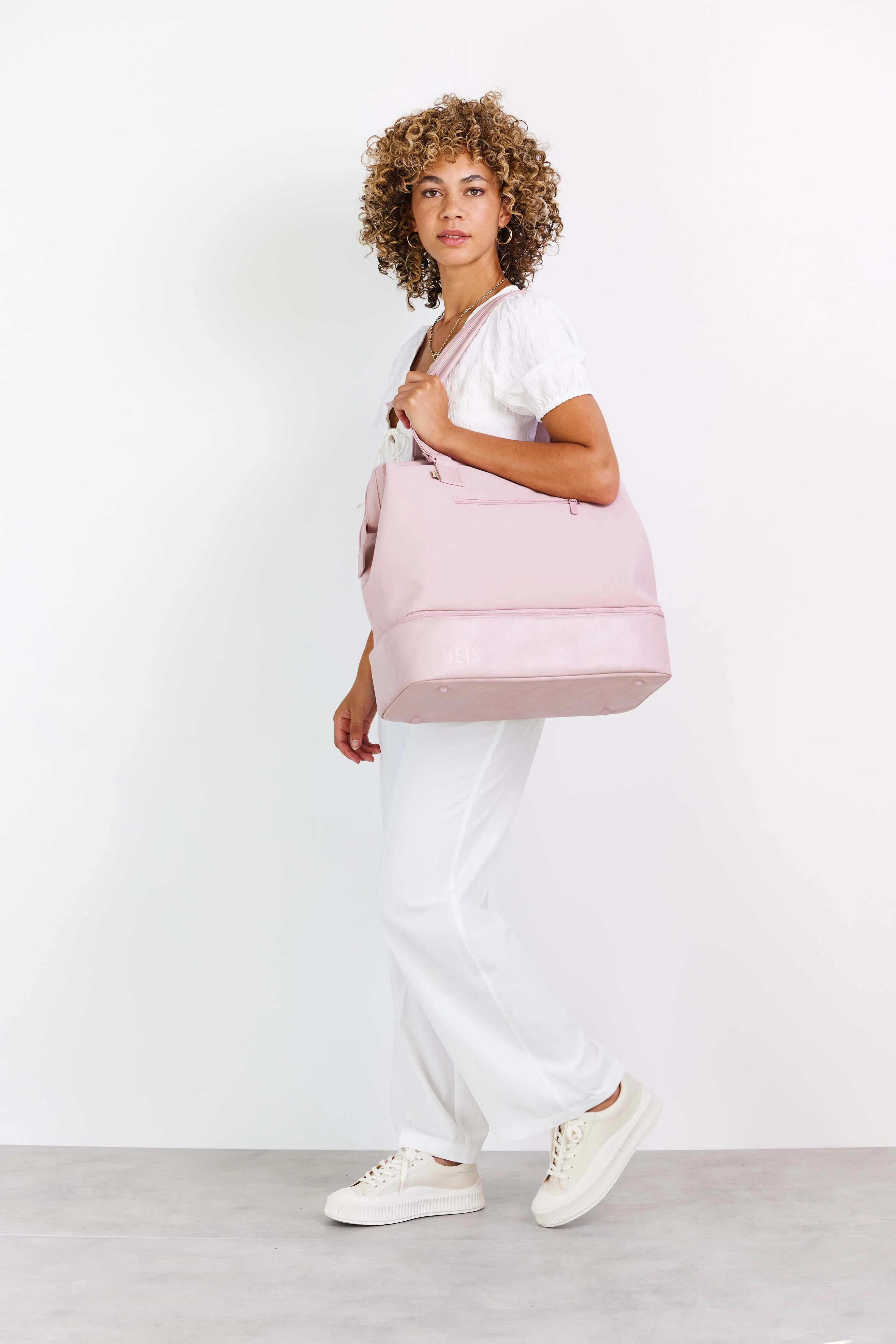 BÉIS 'The Mini Weekender' in Atlas Pink - Mini Weekender & Small Overnight Travel Bag | BÉIS Travel