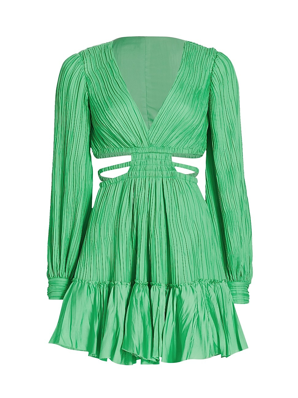 Londyn Pleated Waist Cut-Out Minidress | Saks Fifth Avenue