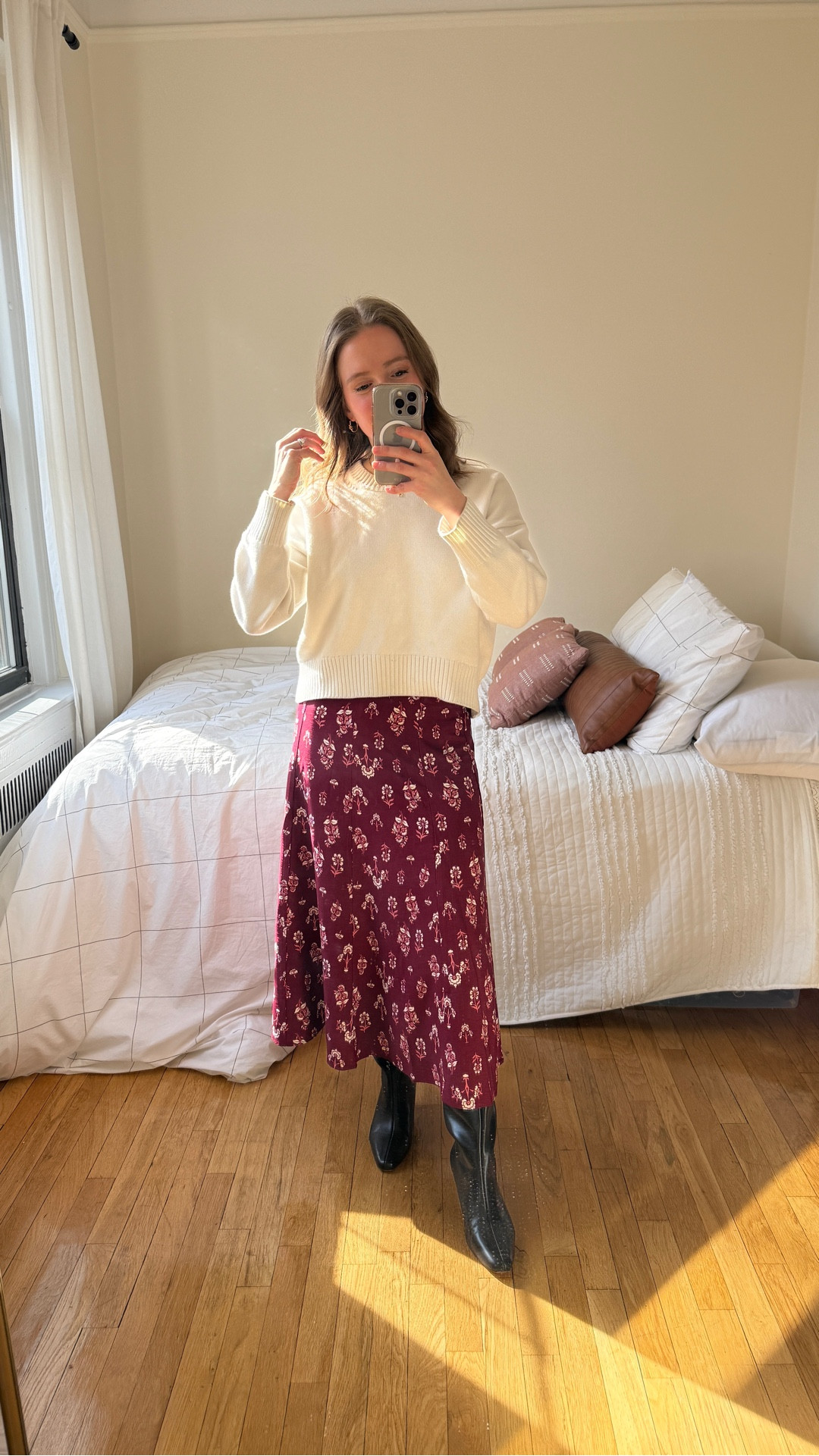 Cozy winter skirt outfit. Wearing 0 petite in skirt. I’m usually 0-2 pants. On sale. Boots are Amazon 10k step tested

#LTKPetite #LTKSaleAlert