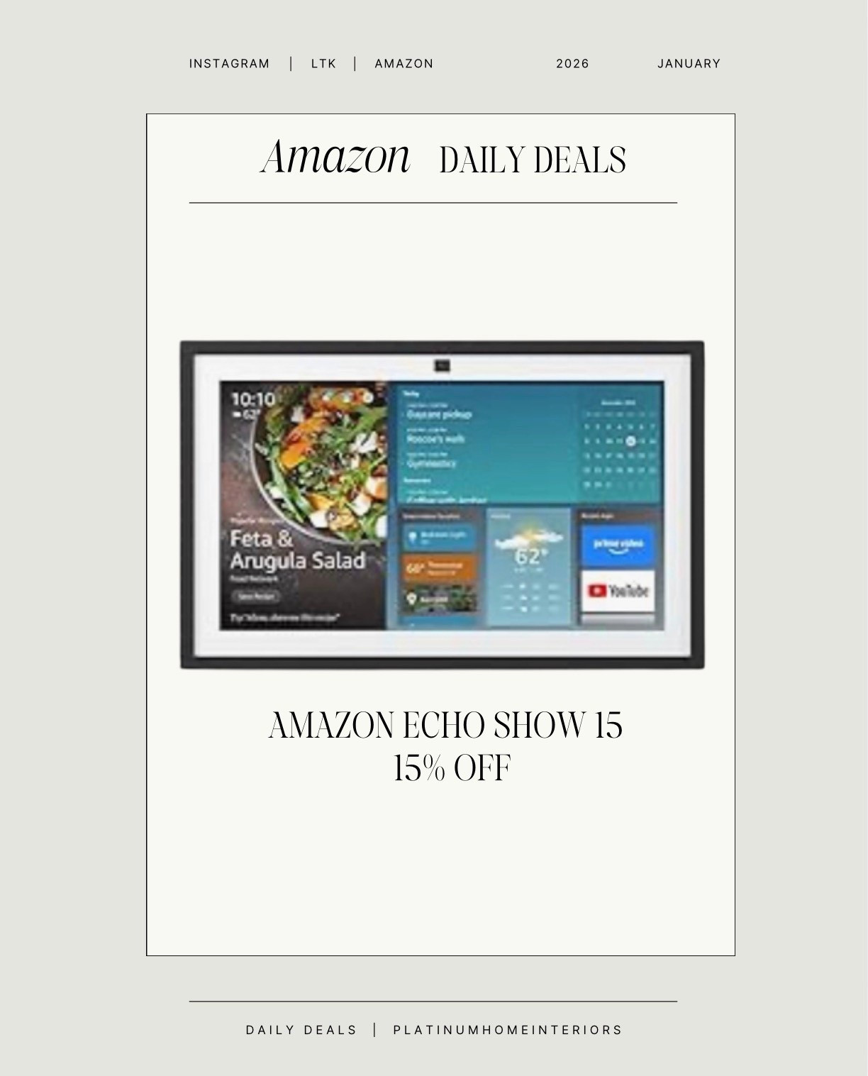 One of my favorite amazon purchases. i keep it in my kitchen, can watch a show, set timers listen to music + so much more 

#LTKHome #LTKSaleAlert