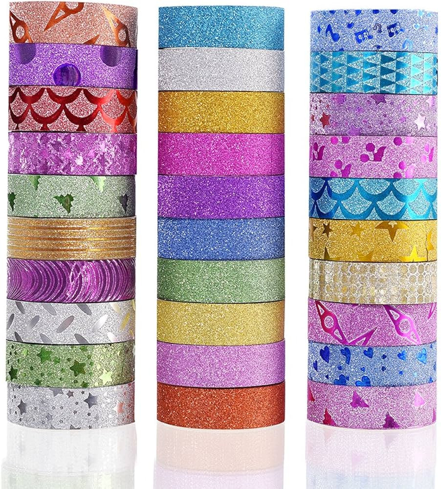 30 Rolls Washi Masking Tape Set,Decorative Craft Tape Collection for DIY and Gift Wrapping with C... | Amazon (US)