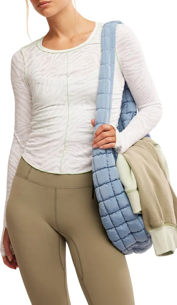 FP Movement Right on Run Long Sleeve Jacquard Top | Nordstrom