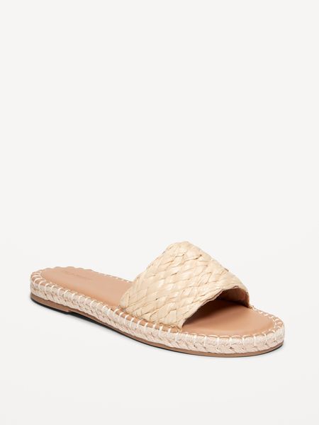 Raffia Espadrille Slide Sandal | Old Navy (US)