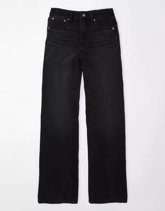 AE Strigid Curvy Super High-Waisted Baggy Straight Jean | American Eagle Outfitters (US & CA)