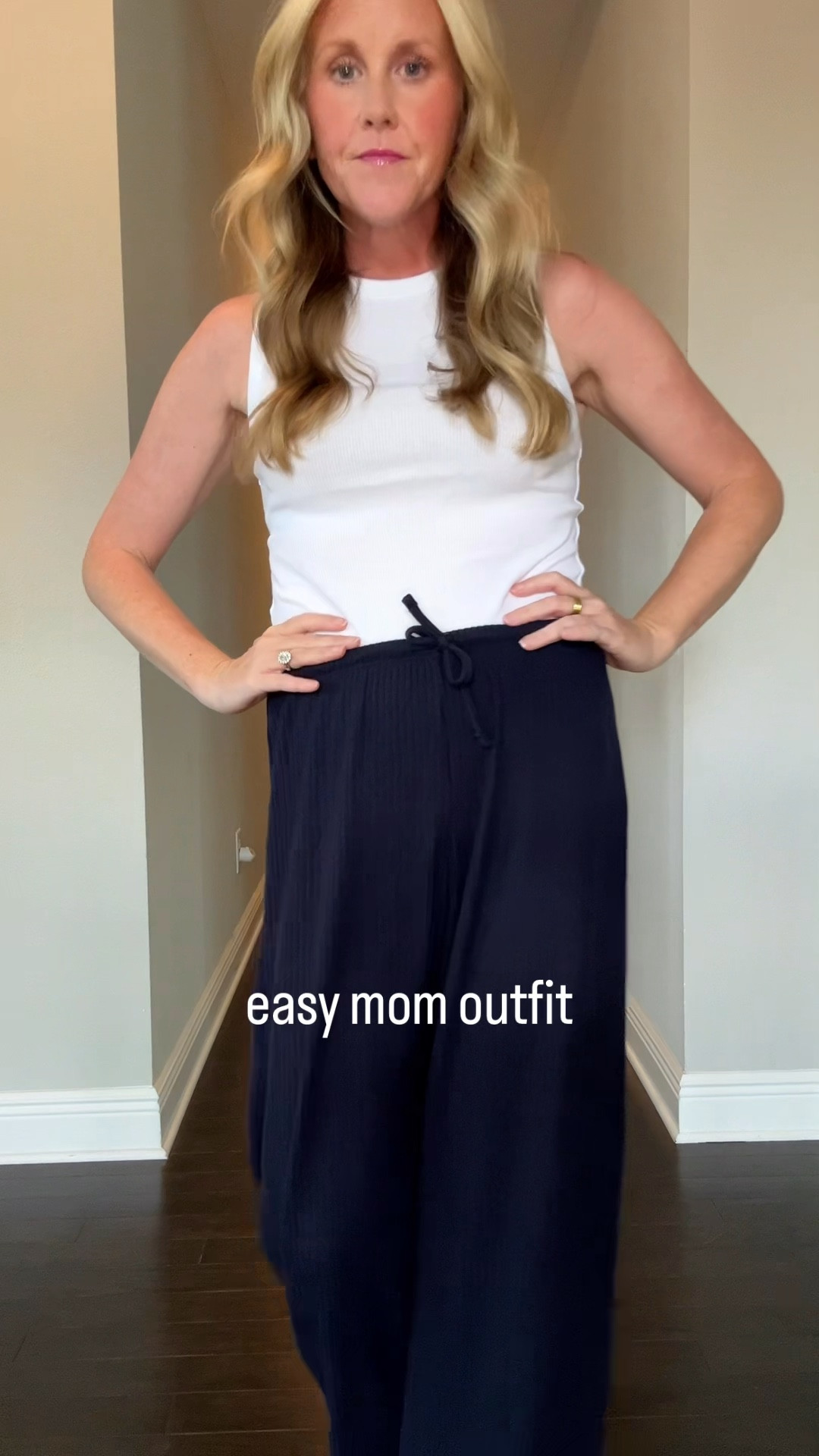 I love an easy, comfortable mom on the go outfit that doesn’t include leggings!  Throw on a knit wide leg pant and and you have an instant elevated outfit of the day! 

#LTKootd #LTKgrwm #LTKOver40