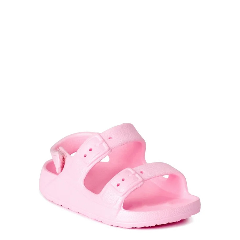 Wonder Nation Baby Girls Footbed Back-Strap Buckle Sandals - Walmart.com | Walmart (US)