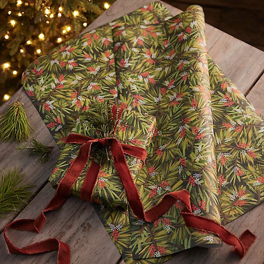 Pine Berry Wrapping Paper, Set of 3 | Terrain
