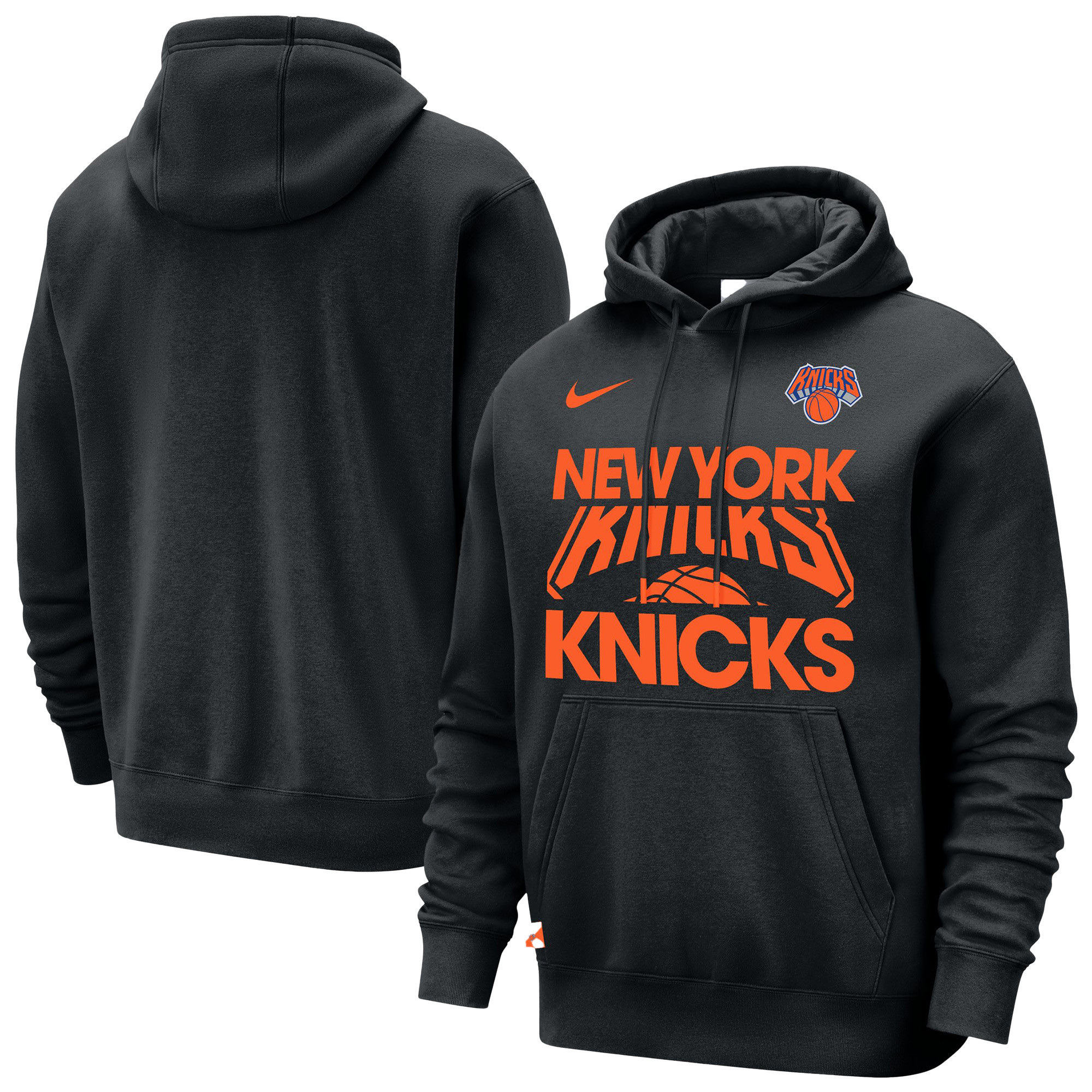 Men's Nike Black New York Knicks Courtside Club Pullover Hoodie | Fanatics