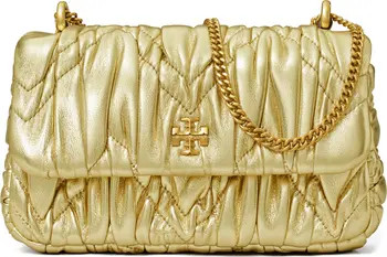 Tory Burch Mini Kira Metallic Ruched Convertible Leather Crossbody Bag | Nordstrom | Nordstrom