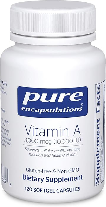 Pure Encapsulations Vitamin A - 3,000 mcg - from Cod Liver Oil - Immune & Vision Support* - Vitam... | Amazon (US)