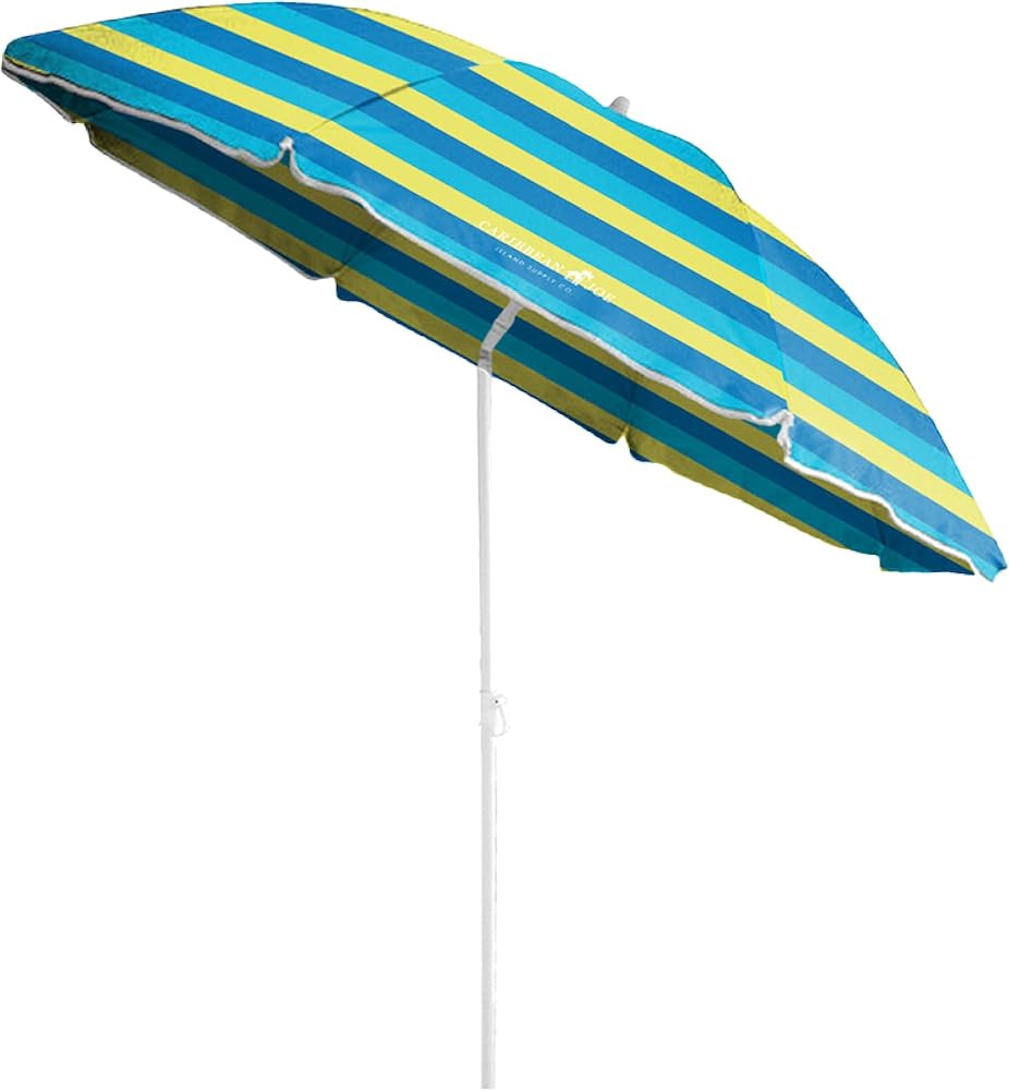 CARIBBEAN JOE Beach Umbrella, Portable Outdoor Sun Umbrella With UV Protection, Shoulder Carry Ba... | Amazon (US)