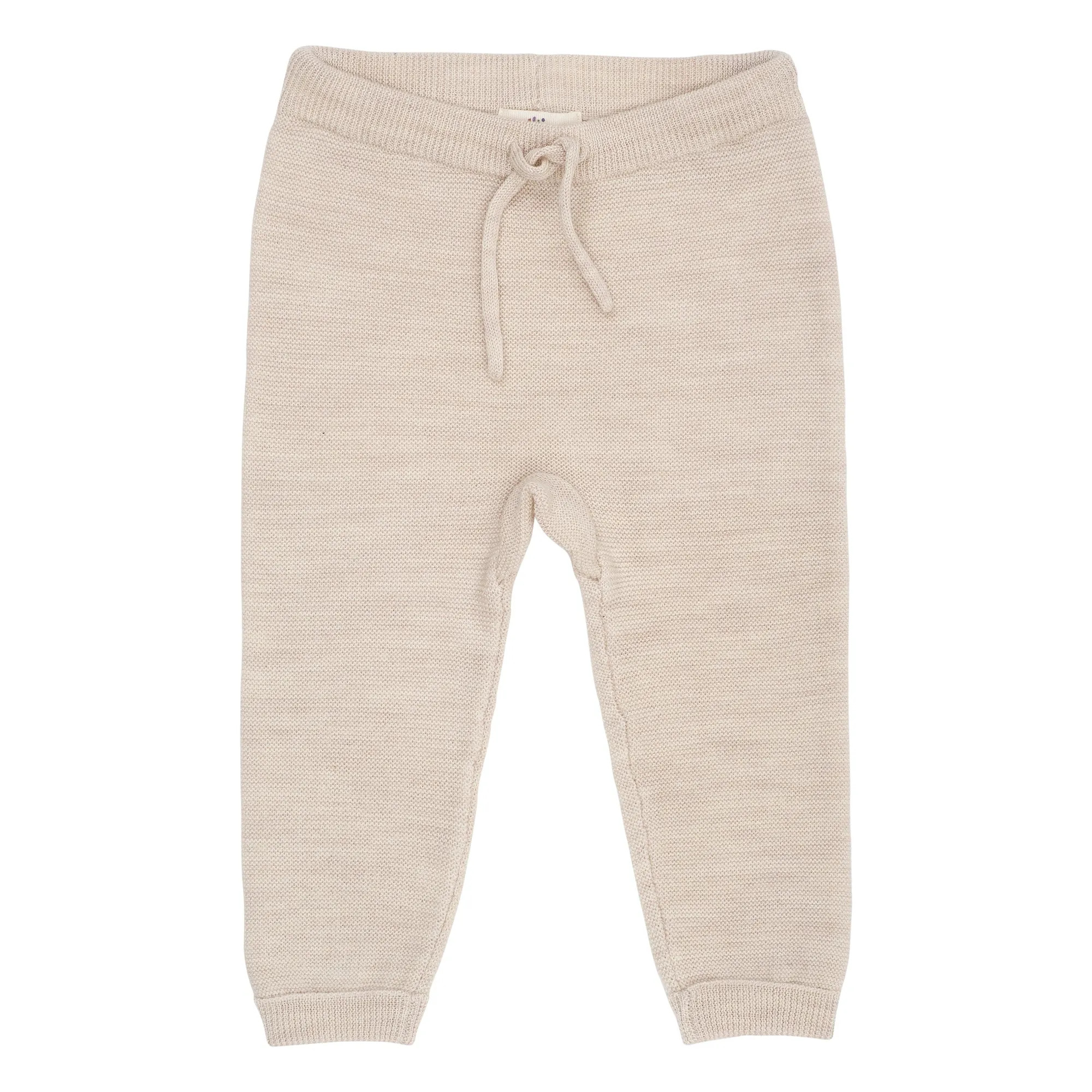Leggings aus Merinowolle Mini | Beige meliert | Smallable