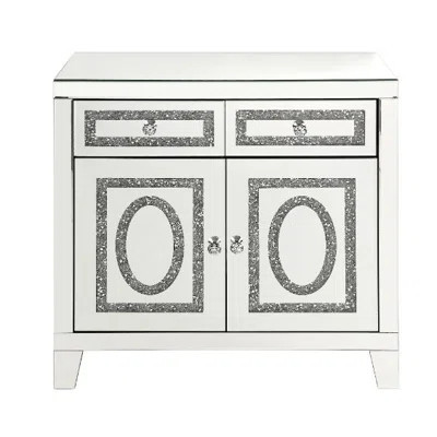 Rollins 2 - Door Mirrored Accent Cabinet | Wayfair North America