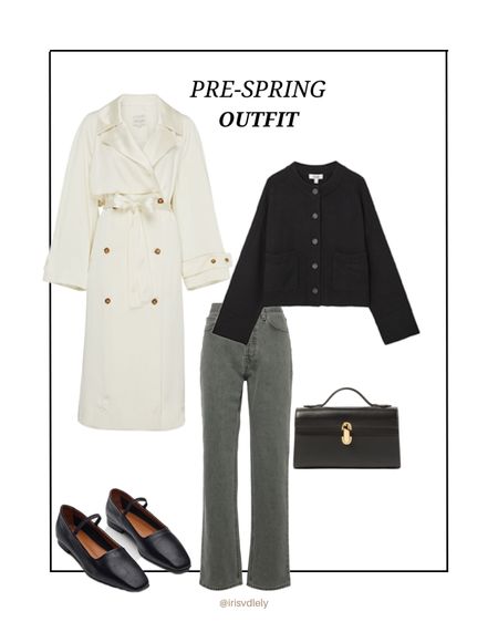 Pre spring grey outfit 

Grey jeans, black bag, black cardigan, black ballerinas, white trench coat 

#LTKeurope #LTKSeasonal #LTKstyletip