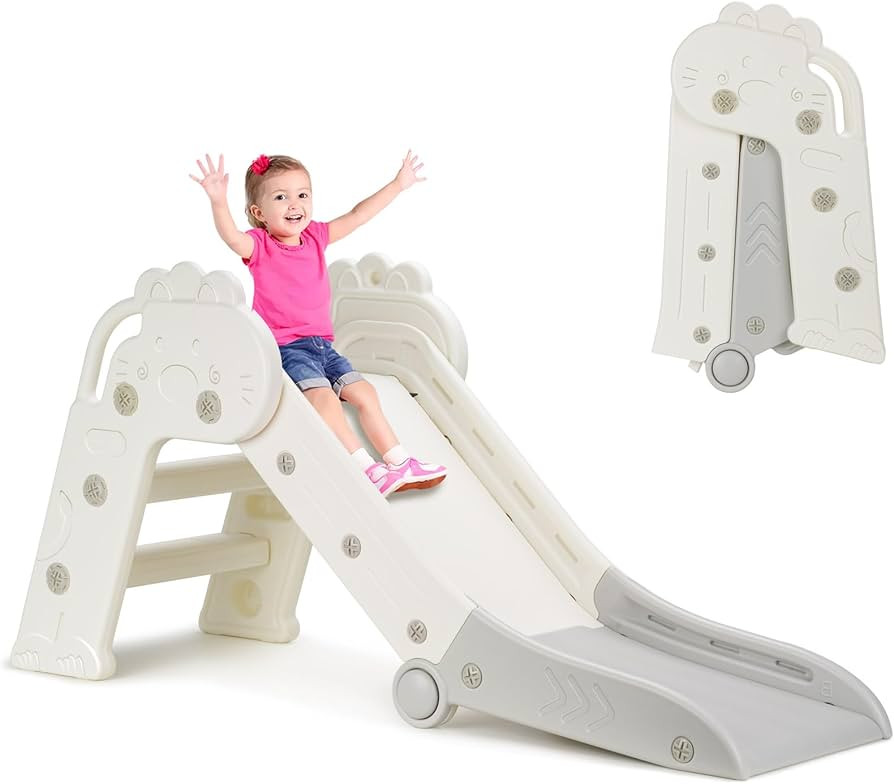 Kids Slide for Toddlers Age 1.5 to 3.5 Years Old, 2024 Foldable Outdoor and Indoor Playground Toy... | Amazon (US)