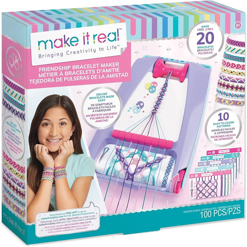 Make It Real: Friendship Bracelet Maker, Make up to 20 Bracelets, 100 Different Pieces to Choose ... | Amazon (US)