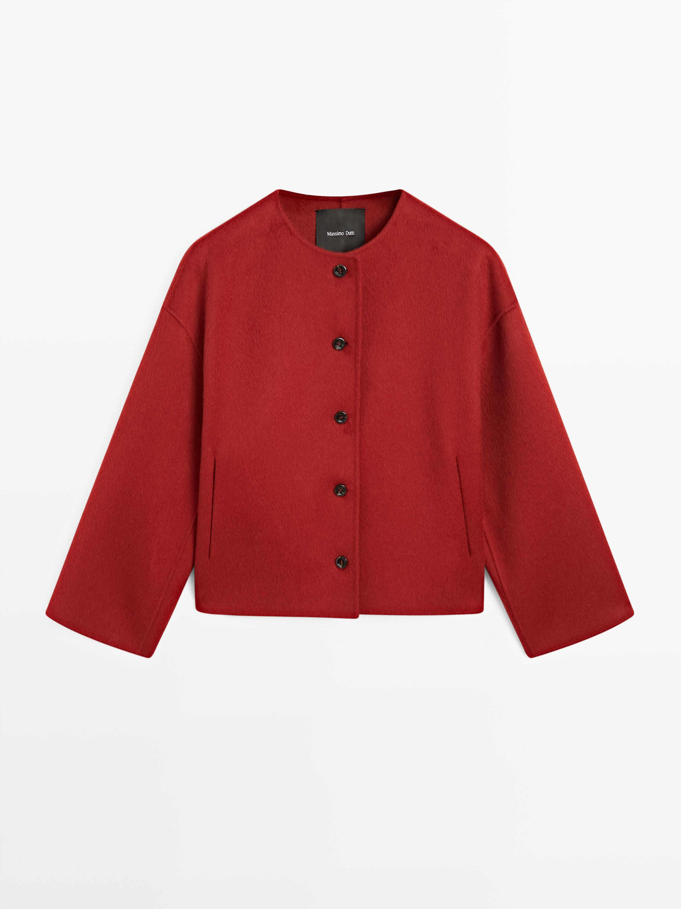 Wool blend jacket with seams | Massimo Dutti UK