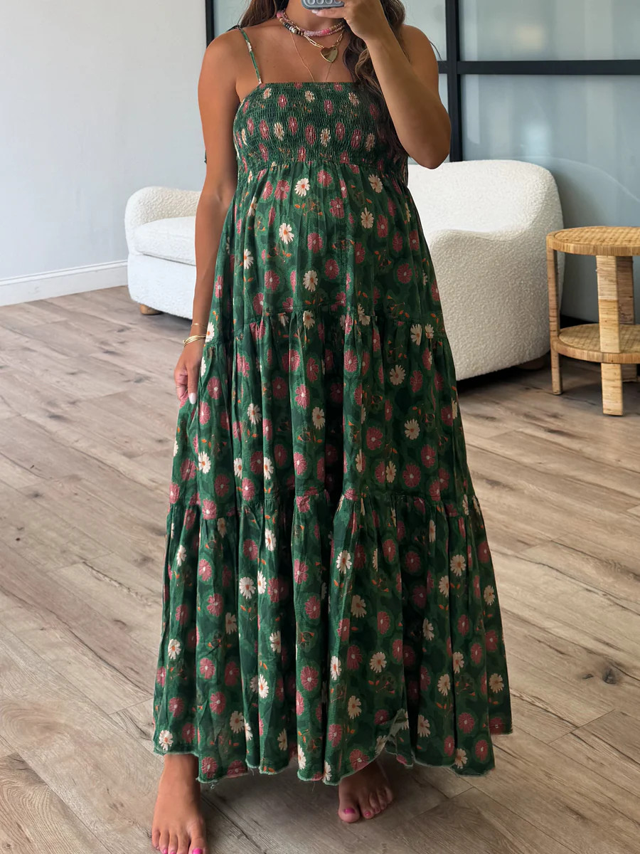 Wildflower Tiered Dress | Dark Green | +Plus Available | Talulah