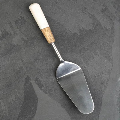 Stainless Steel Pie Server With Wood & Stone Handle | Wayfair North America