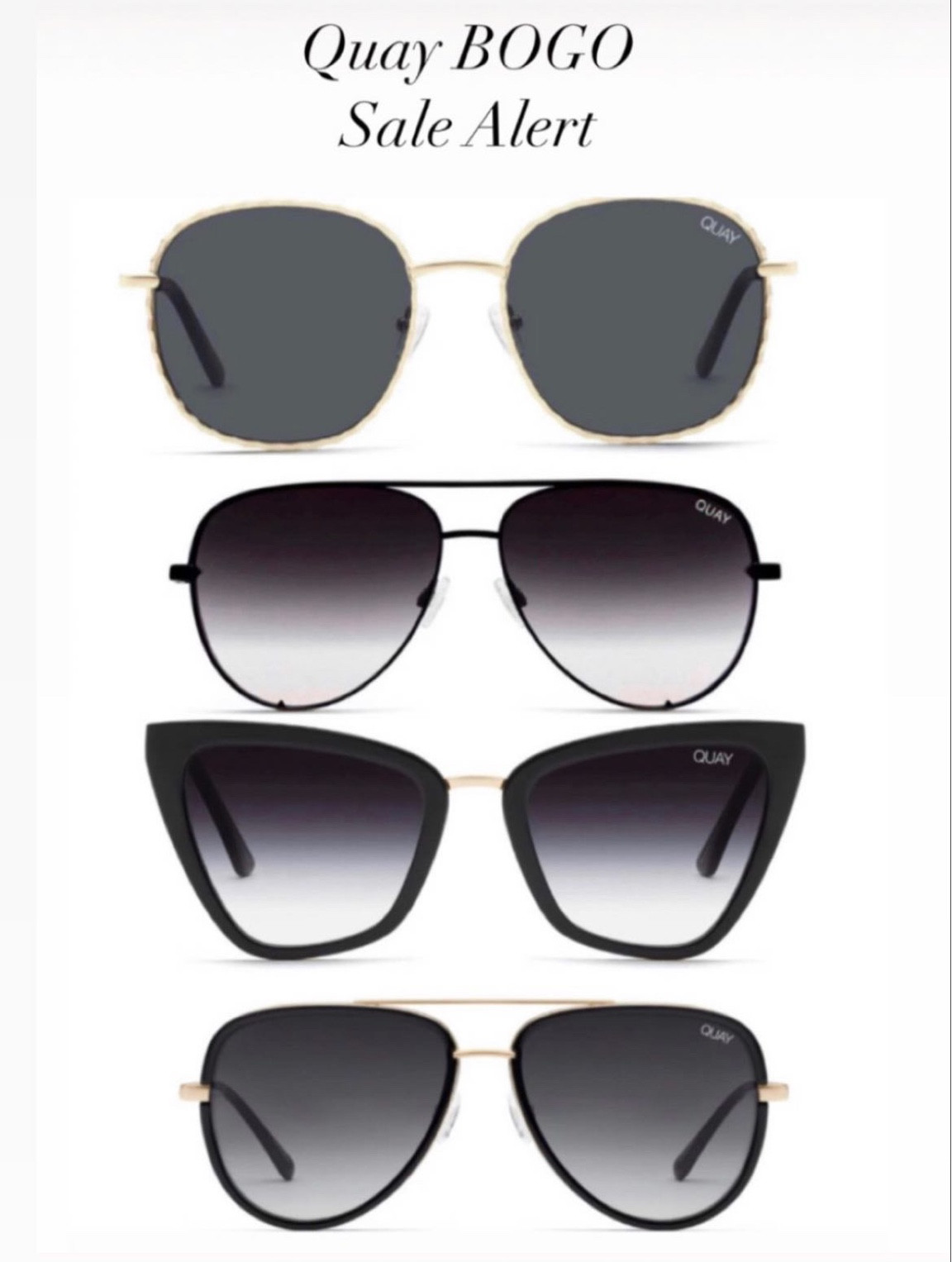 BOGO sunglasses. Quay sunglasses sale 

#LTKsalealert #LTKFind #LTKunder50