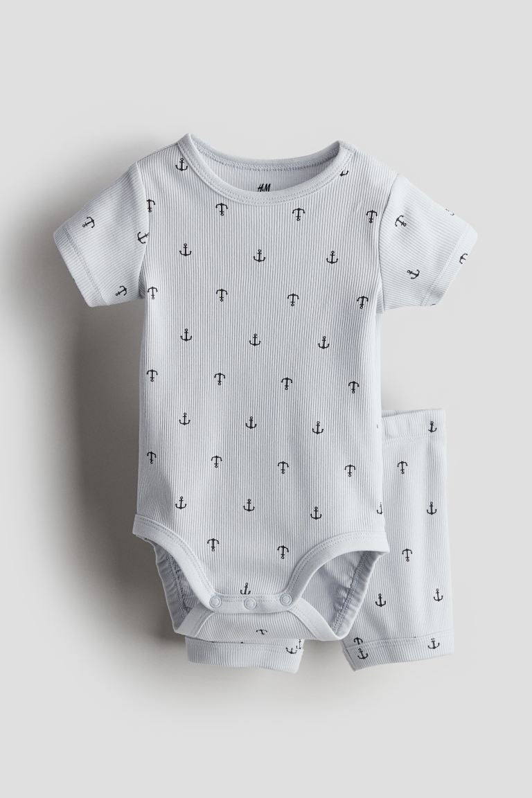 2-piece Ribbed Cotton Set | H&M (US + CA)