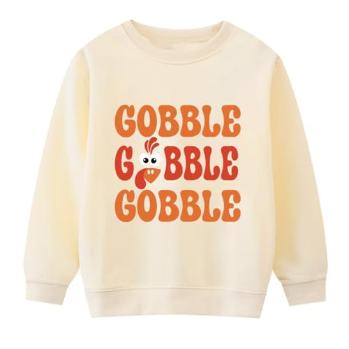 Thanksgiving Toddler Girl Boy Turkey Gobble Kids Sweatshirts Thankful Fall Clothes 3-4 Years | Amazon (US)